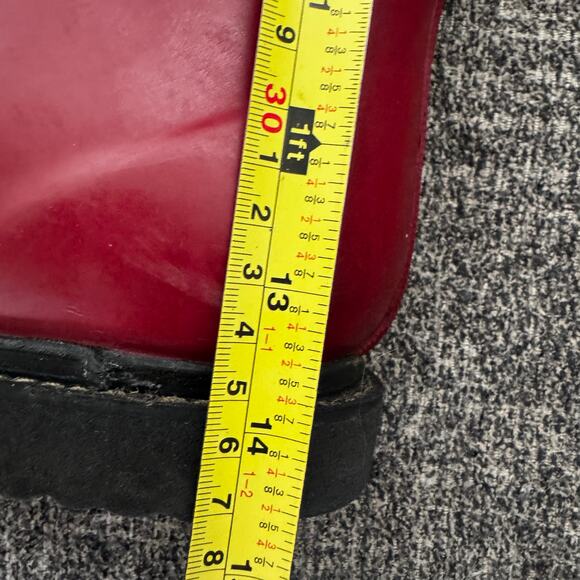 Ilse Jacobsen Hornbaek Tall Lace Up Red Rubber Boots Women’s 37 US 7 Handmade - Picture 12 of 12